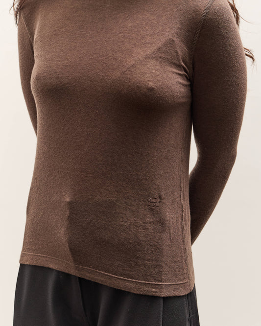 Mijeong Park Wool Tencel Crew Neck Top, Brown