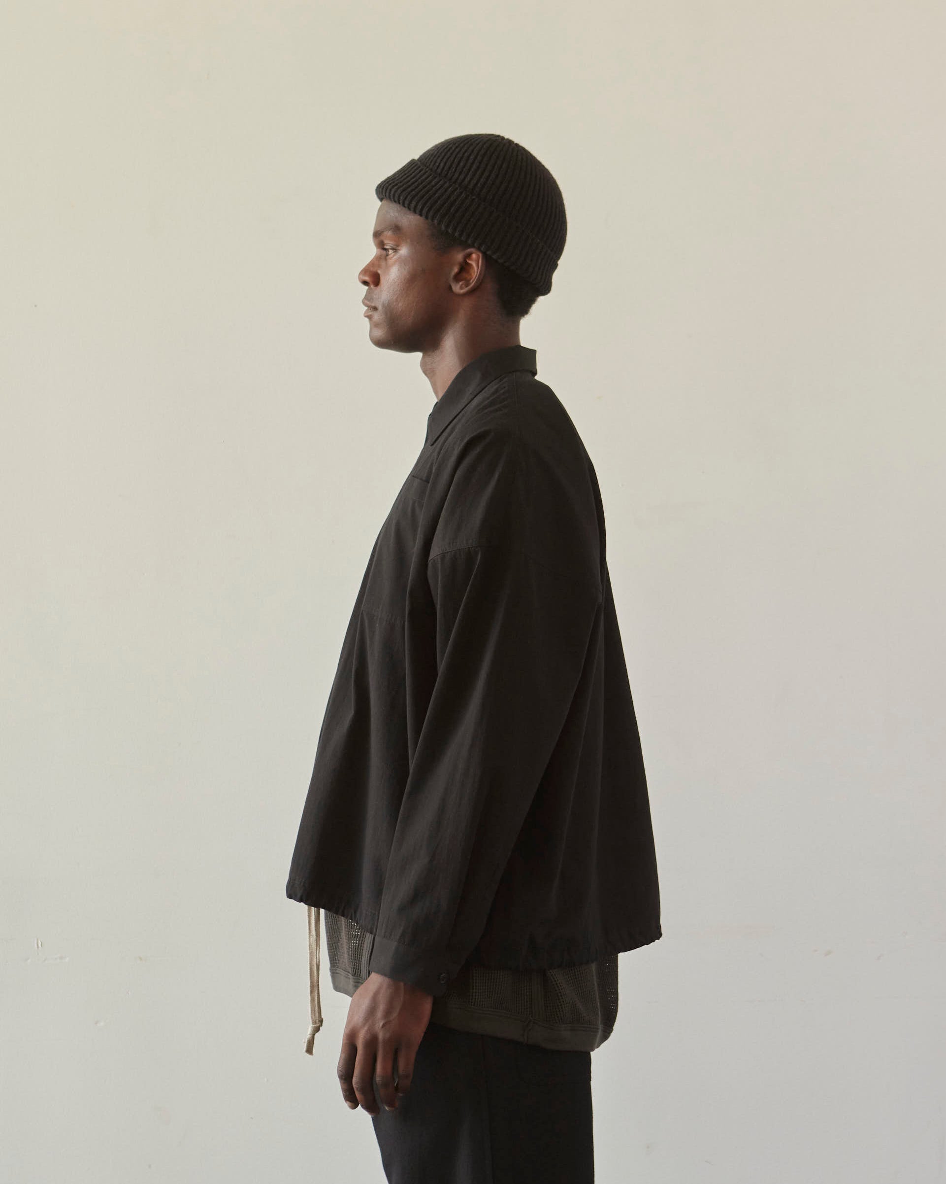 ｏproject bomber shirt O-Project Bomber Shirt, Black Herringbone – Glasswing