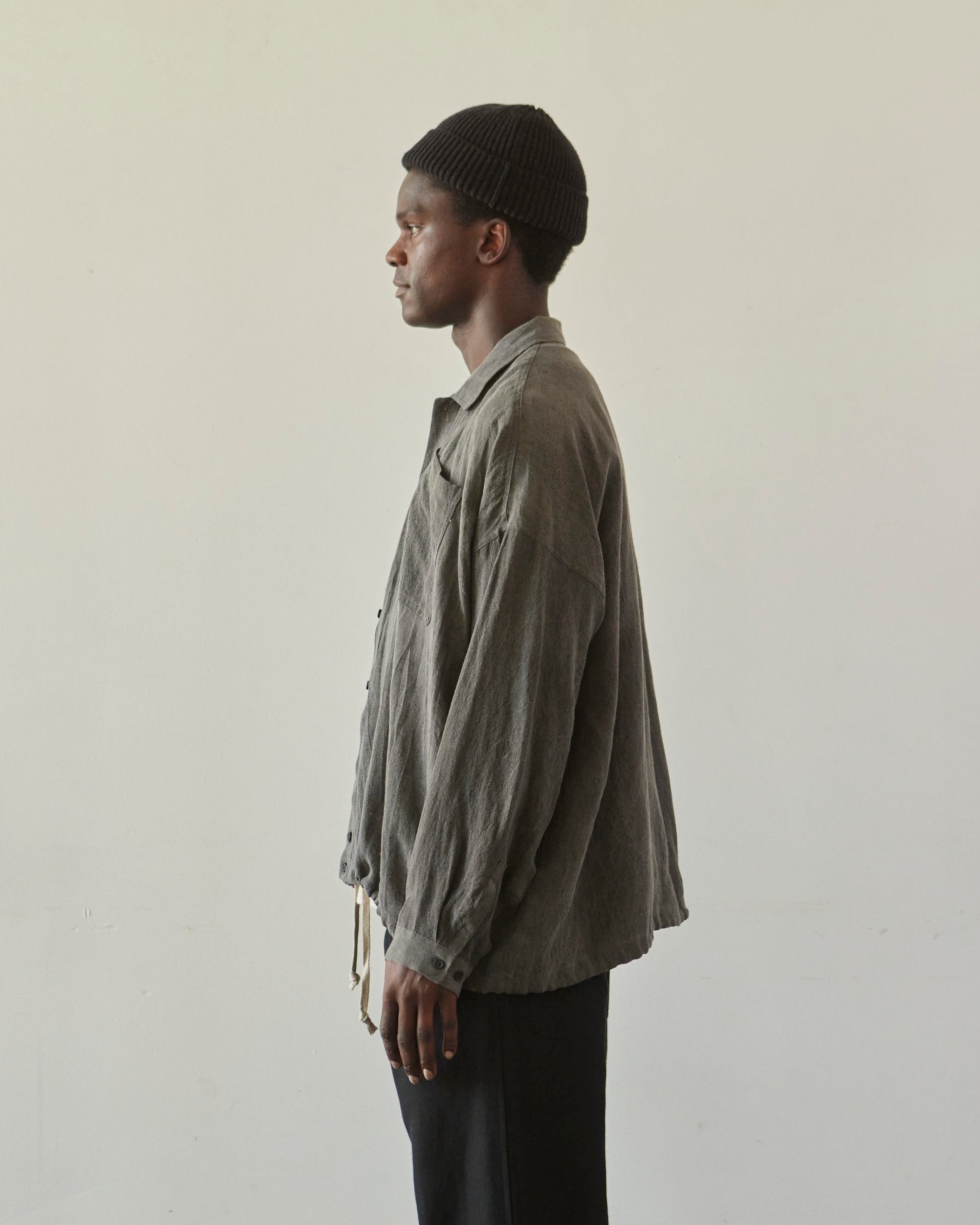 ｏproject bomber shirt O-Project Bomber Shirt, Black Herringbone – Glasswing