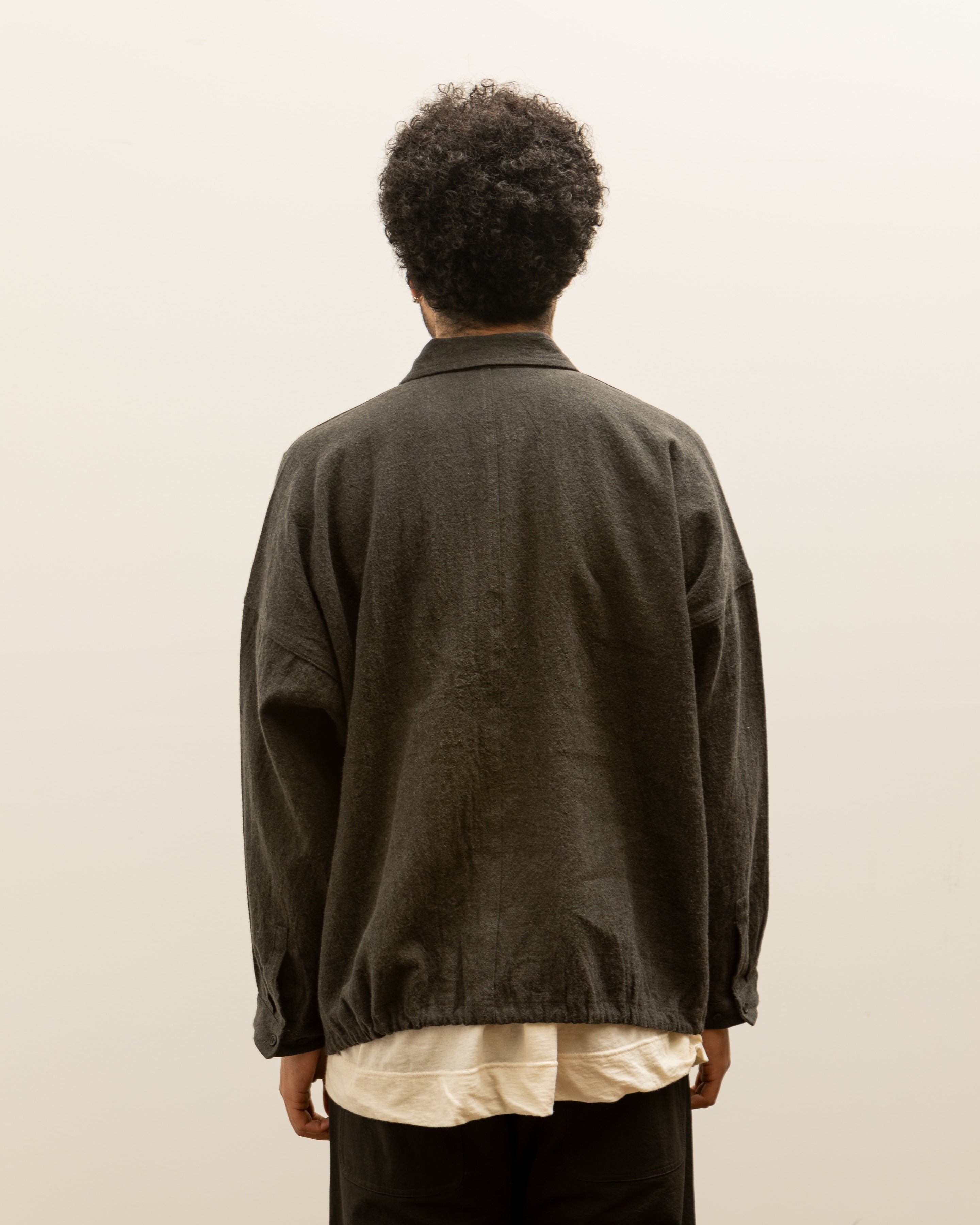 ｏproject bomber shirt O-Project Bomber Shirt, Black Herringbone – Glasswing