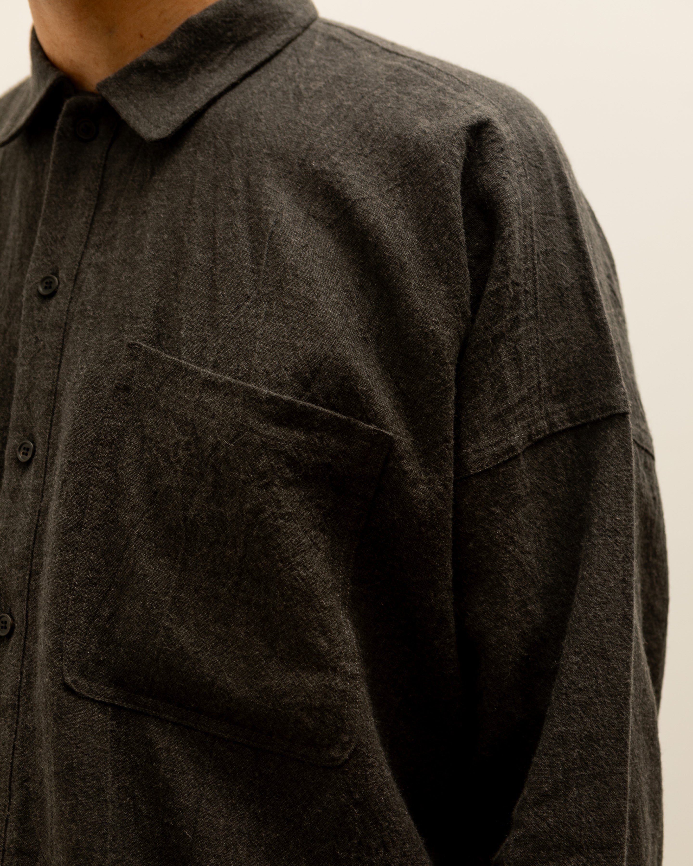 O-Project Bomber Shirt, Warm Anthracite – Glasswing