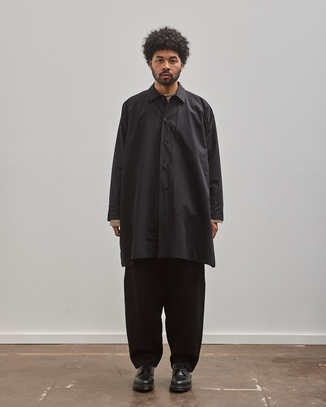 O Project オープロジェクト モッズコート ブラック L O-Project Coat, Black – Glasswing