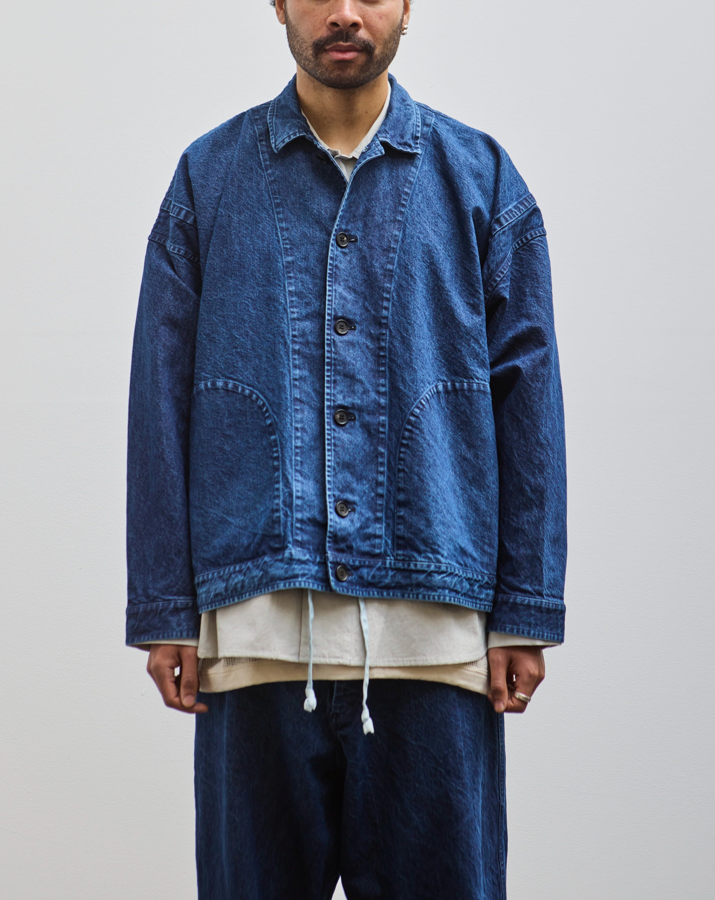 O Project Denim Jacket Washed Blue Denim