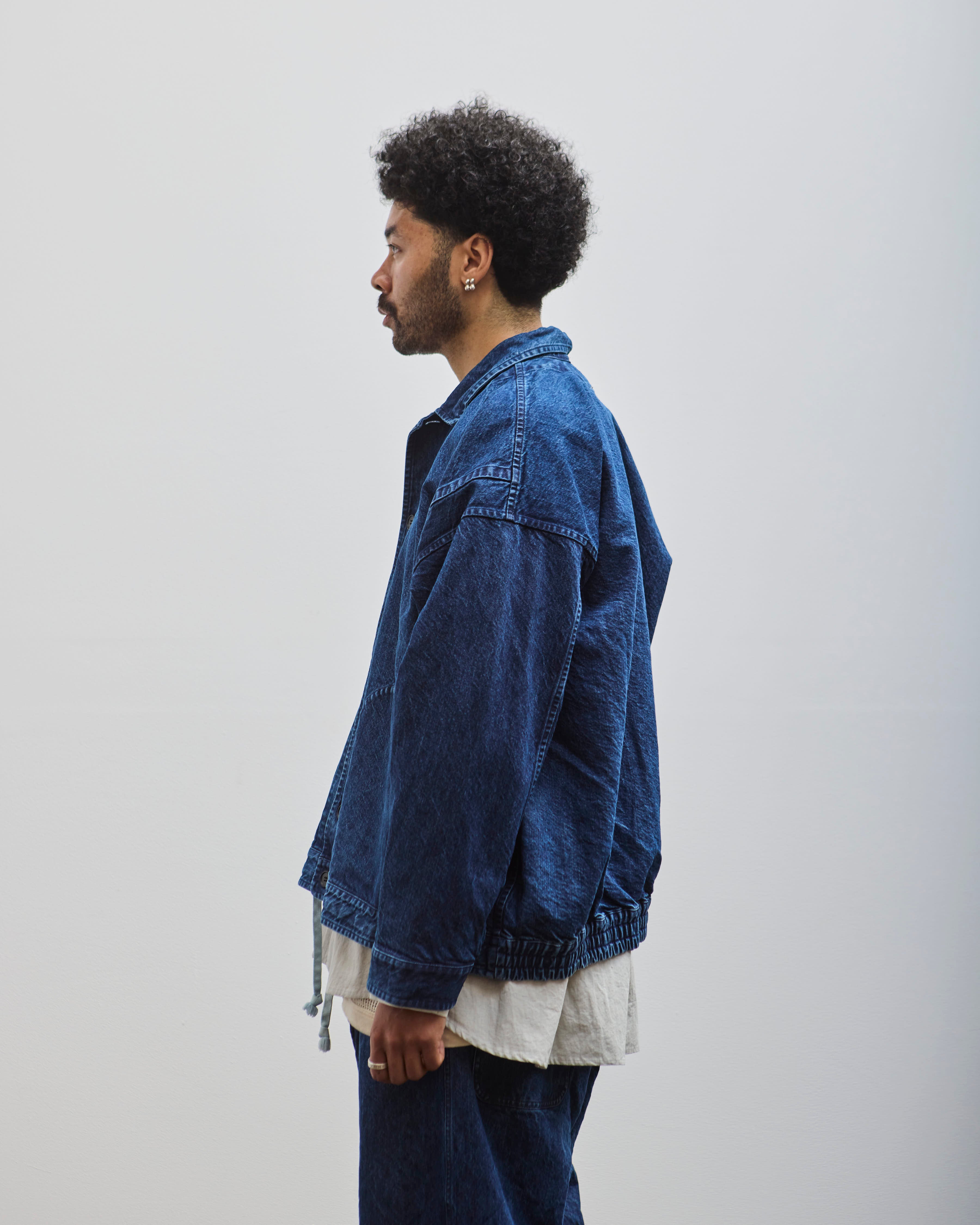 O-PROJECTデニムジャケット O-Project Denim Jacket, Washed Blue Denim – Glasswing