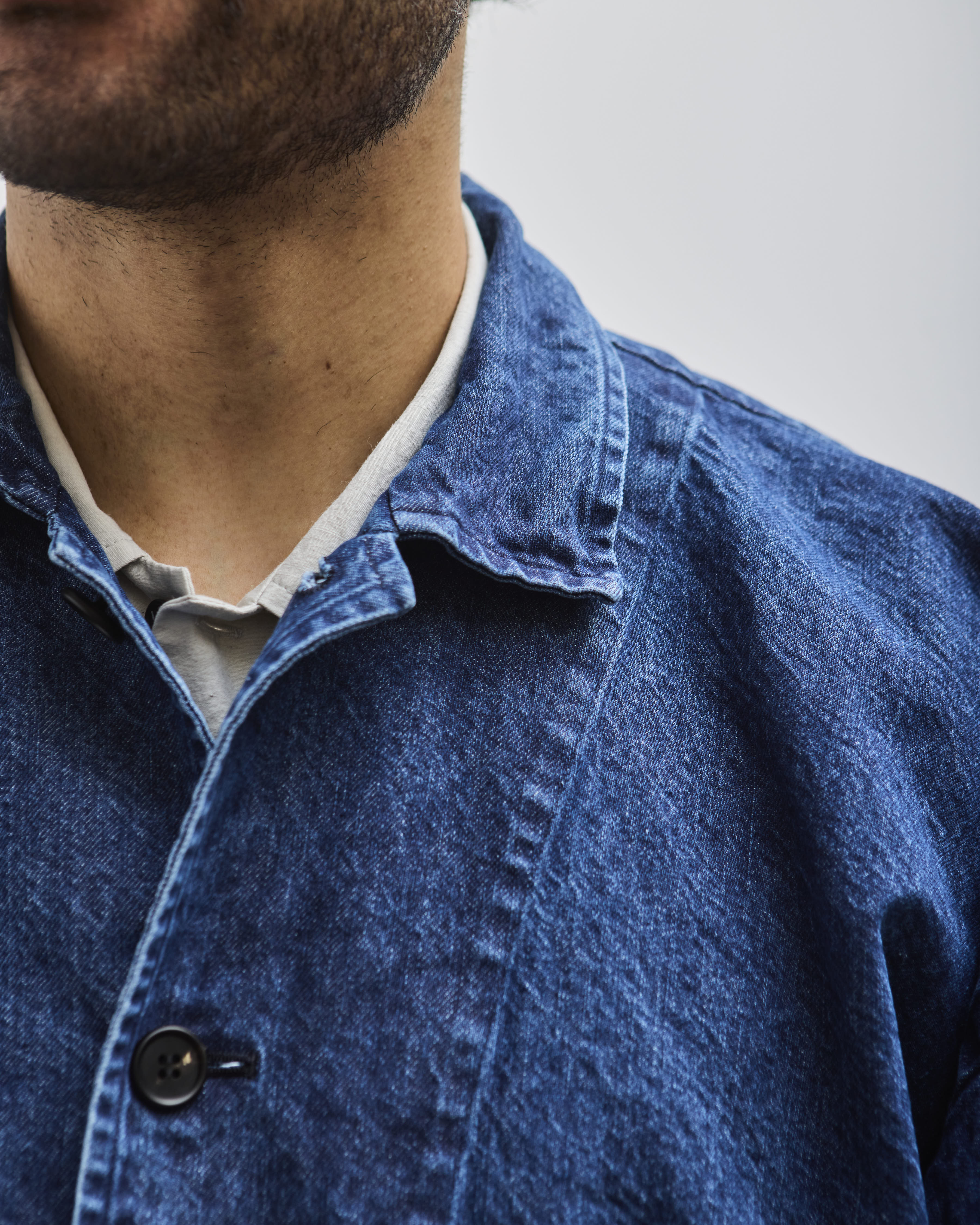 O-Project Denim Jacket, Washed Blue Denim – Glasswing