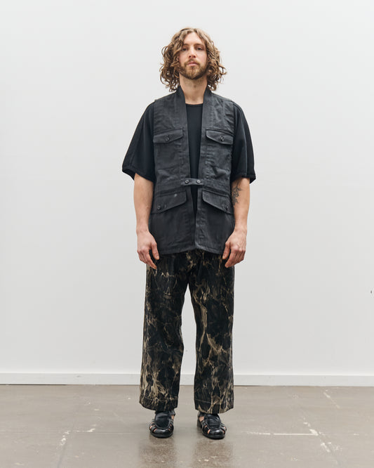 O-Project Denim Vest, Off-Black