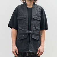 O-Project Denim Vest, Off-Black