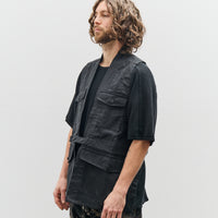 O-Project Denim Vest, Off-Black