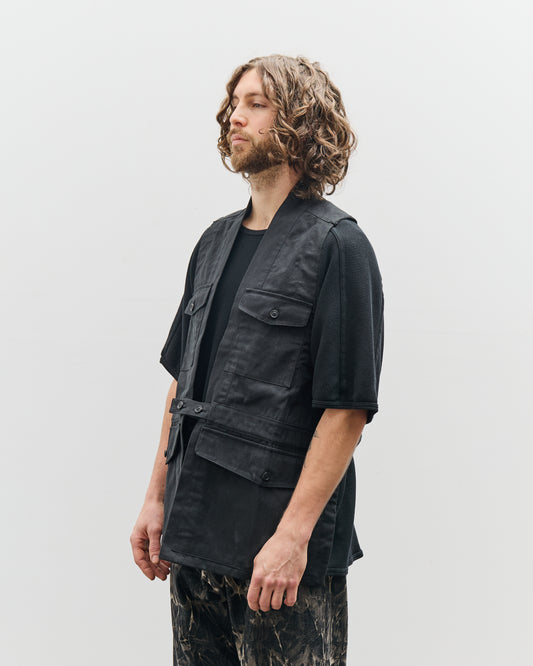 O-Project Denim Vest, Off-Black