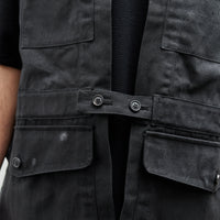 O-Project Denim Vest, Off-Black