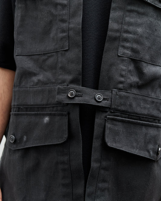 O-Project Denim Vest, Off-Black