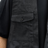 O-Project Denim Vest, Off-Black