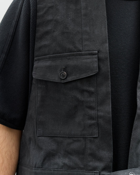 O-Project Denim Vest, Off-Black