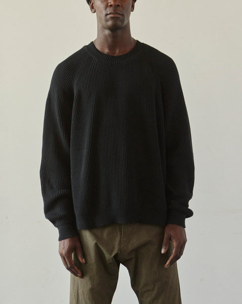 O-Project Raglan Sweater, Black | Glasswing