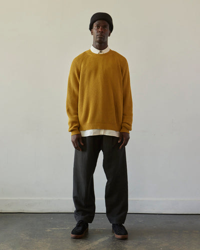 O-Project Knitted Crewneck, Yellow Gold