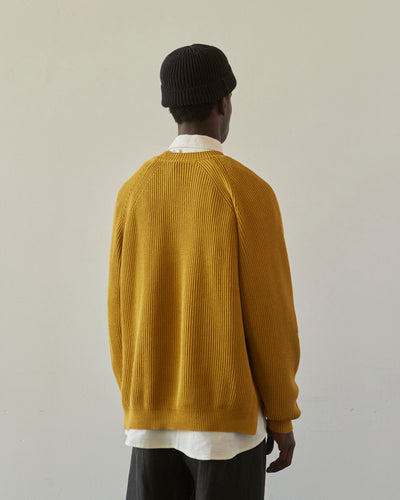 O-Project Knitted Crewneck, Yellow Gold