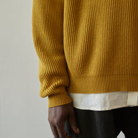 O-Project Knitted Crewneck, Yellow Gold