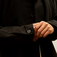 O-Project Short Mac Coat, Black
