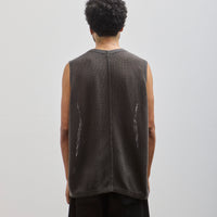 O-Project Sleeveless Tee, Off Black Mesh