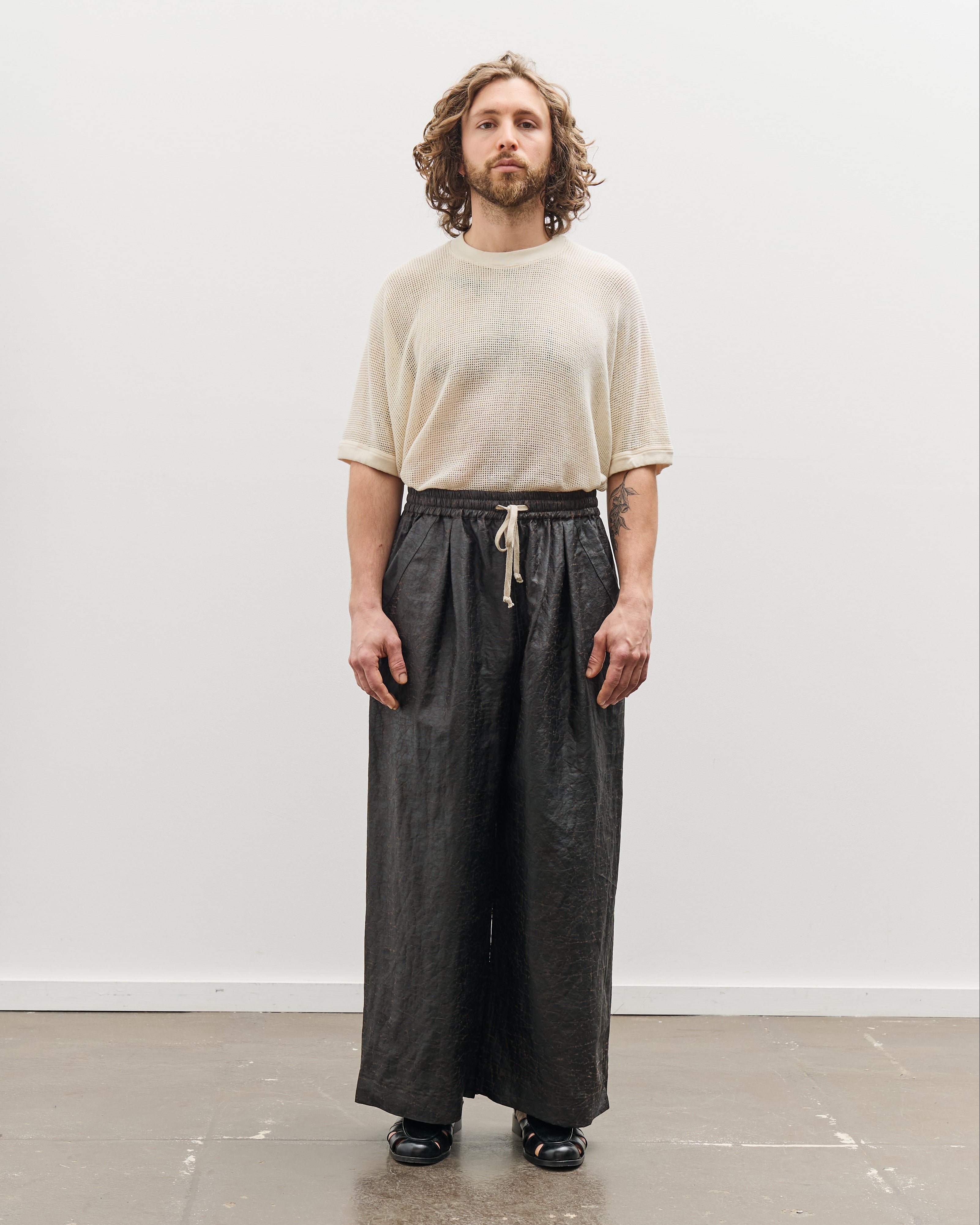 O by Jan-Jan Van Essche Wide Trousers, Dark Brown – Glasswing