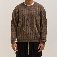 O by Jan-Jan Van Essche Cable Knit Crewneck, Dark Mix