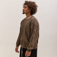 O by Jan-Jan Van Essche Cable Knit Crewneck, Dark Mix
