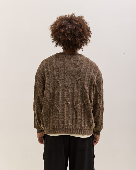 O by Jan-Jan Van Essche Cable Knit Crewneck, Dark Mix