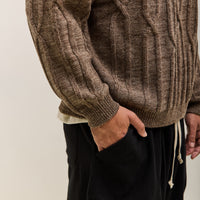 O by Jan-Jan Van Essche Cable Knit Crewneck, Dark Mix