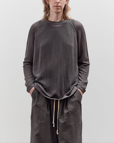 O by Jan-Jan Van Essche Long Sleeve Mesh Tee, Off Black