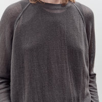 O by Jan-Jan Van Essche Long Sleeve Mesh Tee, Off Black