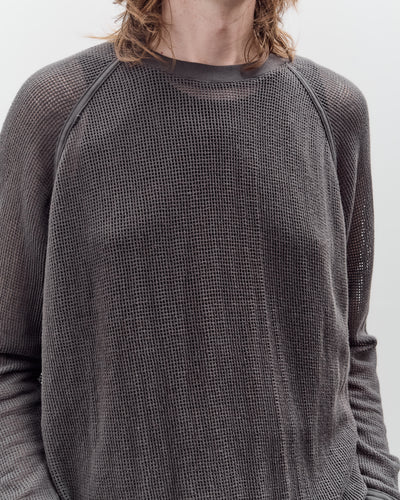 O by Jan-Jan Van Essche Long Sleeve Mesh Tee, Off Black