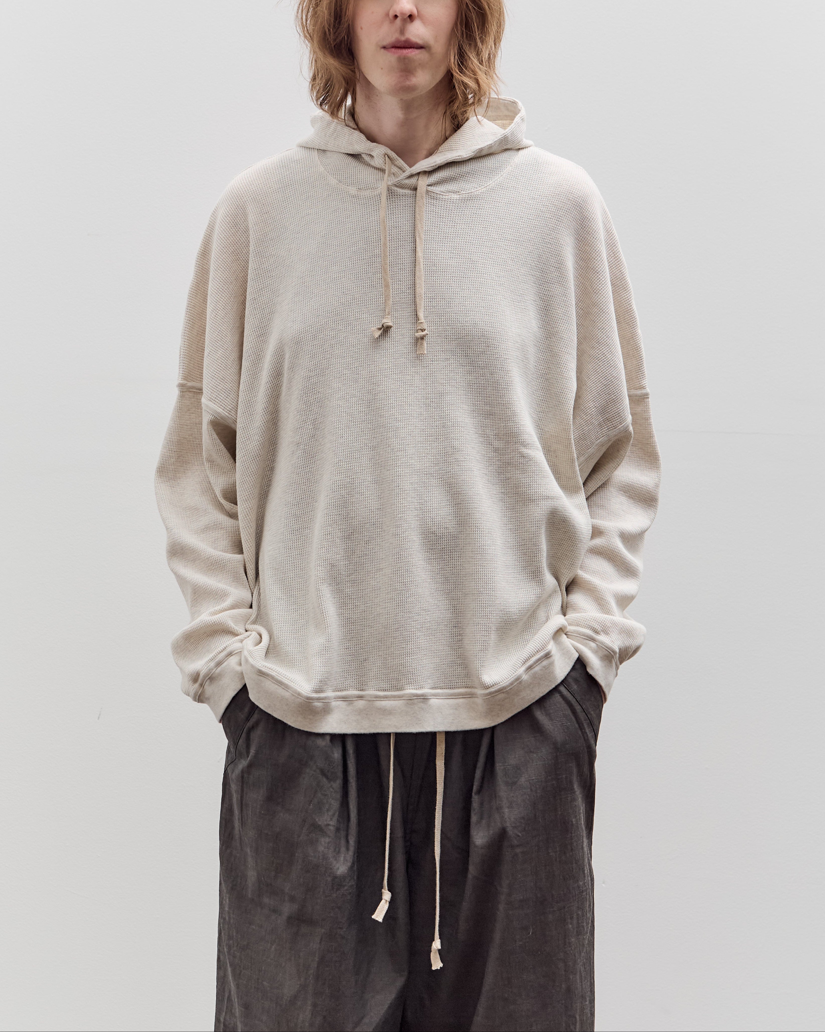 O by Jan-Jan Van Essche Waffle Hoodie, Oatmeal – Glasswing