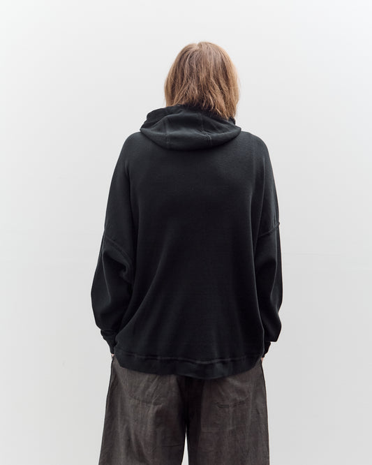 O by Jan-Jan Van Essche Waffle Hoodie, Black