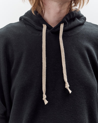 O by Jan-Jan Van Essche Waffle Hoodie, Black