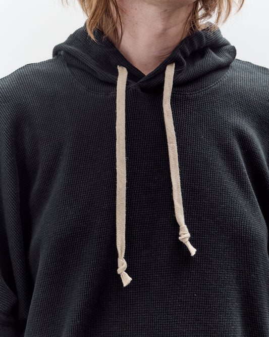 O by Jan-Jan Van Essche Waffle Hoodie, Black