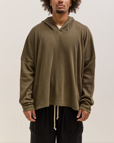 O by Jan-Jan Van Essche Wide Fit Hooded Waffle, Army Green