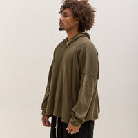 O by Jan-Jan Van Essche Wide Fit Hooded Waffle, Army Green