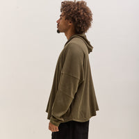 O by Jan-Jan Van Essche Wide Fit Hooded Waffle, Army Green