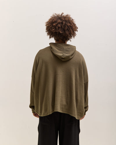 O by Jan-Jan Van Essche Wide Fit Hooded Waffle, Army Green