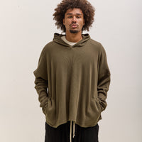O by Jan-Jan Van Essche Wide Fit Hooded Waffle, Army Green