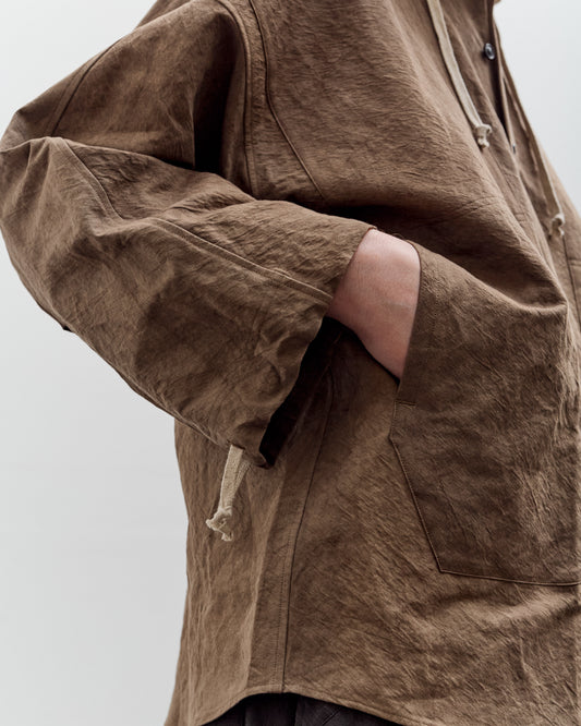 O by Jan-Jan Van Essche Hooded Shirt Jacket, Mud