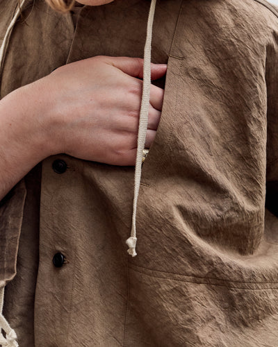 O by Jan-Jan Van Essche Hooded Shirt Jacket, Mud