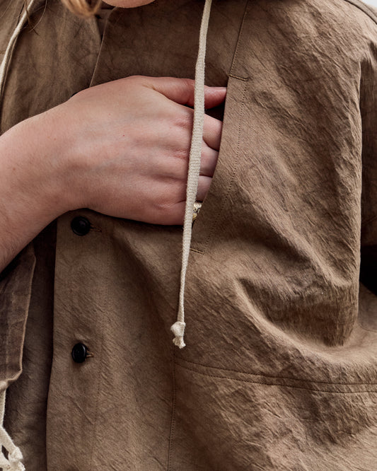 O by Jan-Jan Van Essche Hooded Shirt Jacket, Mud