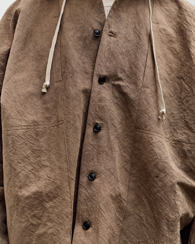 O by Jan-Jan Van Essche Hooded Shirt Jacket, Mud