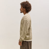 O by Jan-Jan Van Essche Cable Knit Crewneck, Natural Mix