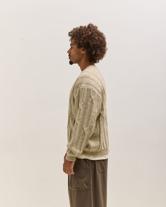 O by Jan-Jan Van Essche Cable Knit Crewneck, Natural Mix