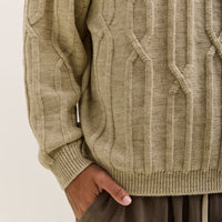 O by Jan-Jan Van Essche Cable Knit Crewneck, Natural Mix