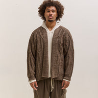 O by Jan-Jan Van Essche Cable Knit Robe, Dark Mix