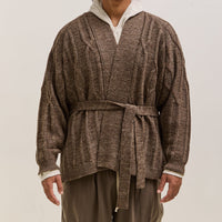 O by Jan-Jan Van Essche Cable Knit Robe, Dark Mix