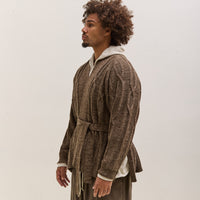 O by Jan-Jan Van Essche Cable Knit Robe, Dark Mix